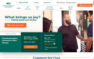 Christian Brothers Automotive West Chicago website