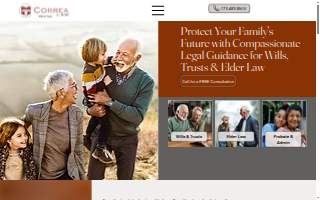 Correa Law website