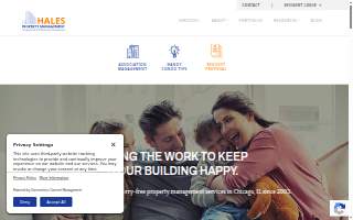 Hales Property Management website