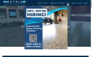 Matrix Coating Solutions website