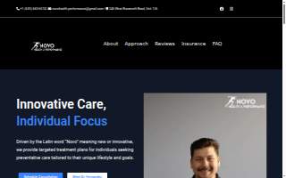 Novo Health & Performance website