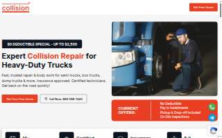 Collision Truck Center website