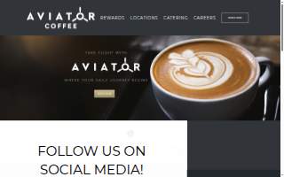 Aviator Coffee & Cocktails website