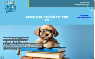 For Your K9, Inc. Behavior and Dog Sports Training of Westchester website
