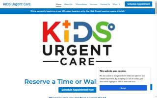 KIDS Urgent Care of Wheaton website