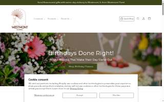 Westmont Floral Shop website