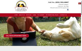 All God's Creatures Pet Care website