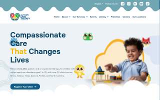 Autism Care Therapy - ABA Therapy website