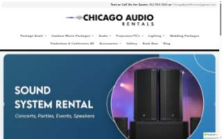 Chicago Audio Rentals website