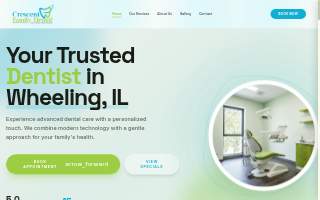 Crescent Family Dental website