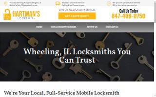 Hartman's Locksmith website