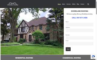 Shoreland Roofing website