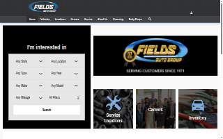 Fields Volvo Cars Northfield website