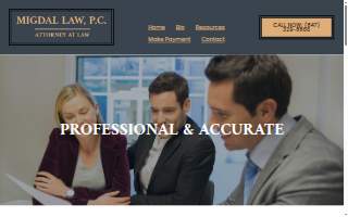 Migdal Law, P.C. website
