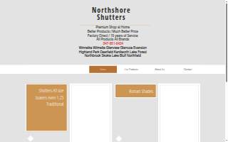 North Shore Shutters website