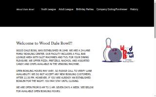 Wood Dale Bowl website