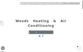Woods Heating & Air Conditioning website