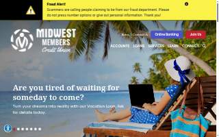 Midwest Members Credit Union website