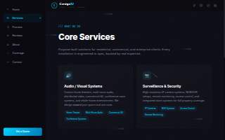 Corsiga Audio-Visual Service website