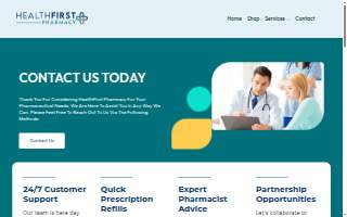 HealthFirst Pharmacy website