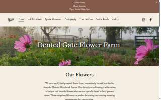 Dented Gate Flower Farm website
