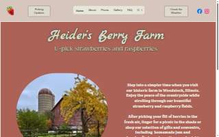 Heider's Berry Farm website