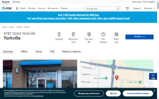 AT&T Store of Yorkville website