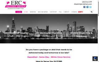 ERC Delivery Service website
