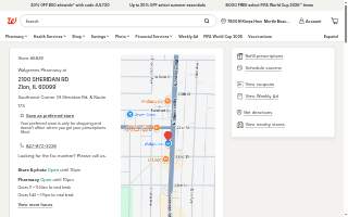 Walgreens Pharmacy of Zion website