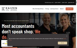 Kaizen CPAs + Advisors website