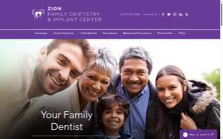 Zion Family Dentistry website
