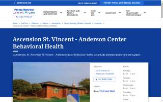 Ascension St. Vincent - Anderson Center Behavioral Health website