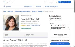 Connie I. Elliott, NP website