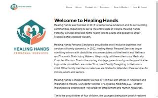 Healing Hands Personal Services website