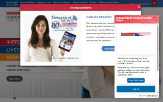 Independent Federal Credit Union website
