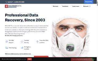 SALVAGEDATA Recovery Services of Anderson website
