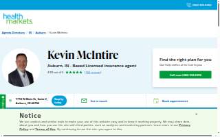 HealthMarkets Insurance - Kevin McIntire website