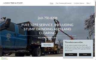 Landis Tree & Stump website