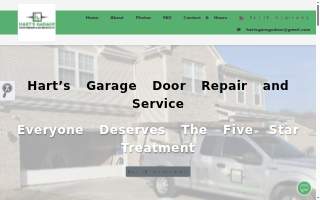 Hart's Garage Door Repair and Service website