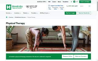 Hendricks Regional Health Physical Therapy website