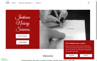 Indiana Notary Services website