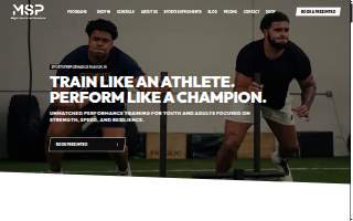 Major Sports Performance website