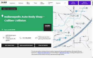 Caliber Collision of Beech Grove website