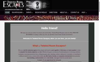 Twisted Room Escapes Indianapolis website