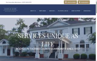 Allen Funeral Home website