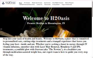H2Oasis Infusion and Wellness Clinic website
