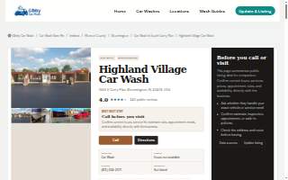 Highland Village Car Wash website