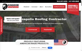 Kingdom Roofing Systems - Bloomington website