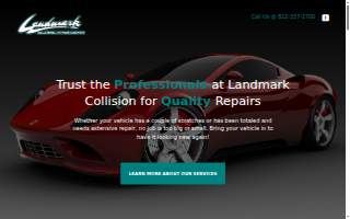 Landmark Collision Repair Center website