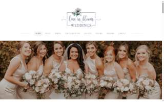 Love in Bloom Weddings website